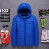 Hooded Padded Jacket Mens Short Youth Large Size Everyday Winter Padded Jacket