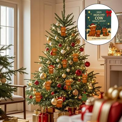 Noel Süsü Geri Sayım Takvimi Kutusu Yüksekova İnek 24 Gün Geri Sayım Süsü Tatil Partisi Dekorasyonu