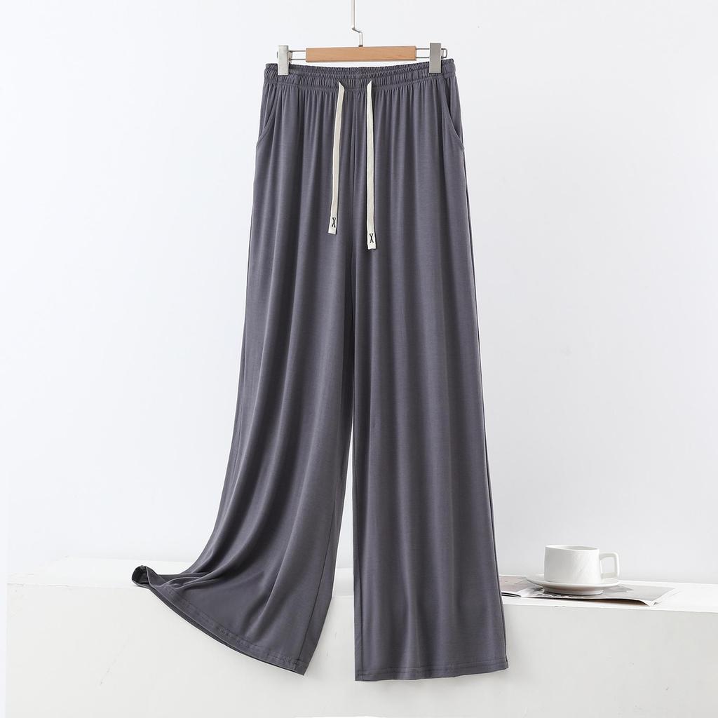 Women's Summer Wide-Leg Modal Pajama Pants - Breathable, Loose-Fit, Plus Size, Mosquito Repellent Home Wear