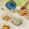 Nordic Gold-Rimmed Transparent Blue Bone Dish Set
