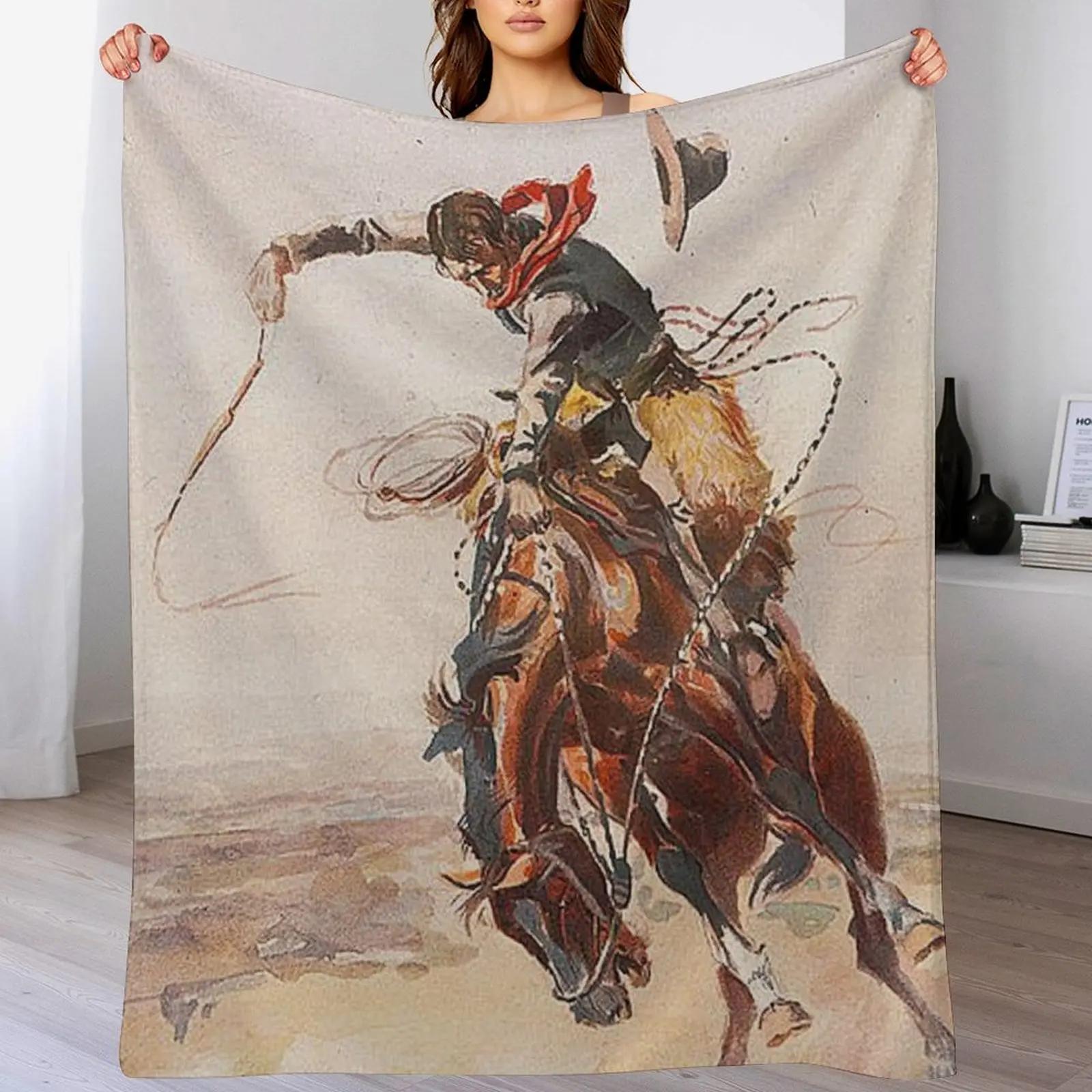 

Cowboy Life Throw Blanket All Season Lightweight Soft Blanket for Bed 102x76cm(40x30in)