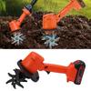 Cordless Tiller Cultivator Battery Powered Garden Cultivator Mini Tiller for Weeding Battery Charger