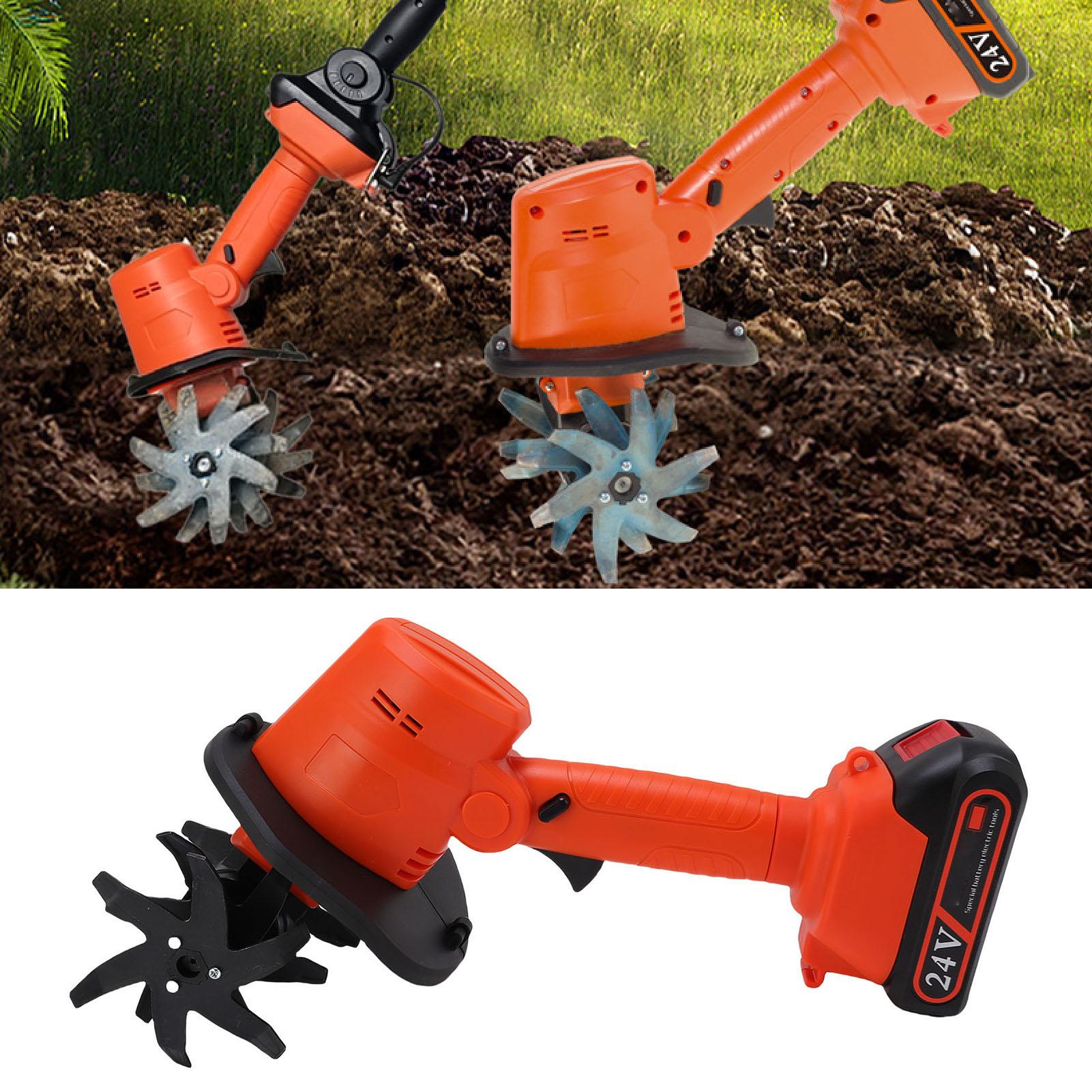 Motozappa Coltivatore a Batteria Coltivatore da Giardino Mini Motozappa per Sarchiatura Caricabatterie Incluso 100-240V