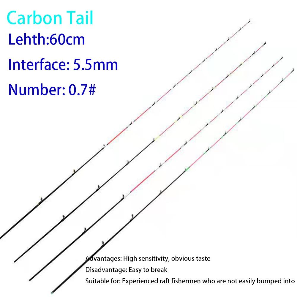 Fiberglass/Carbon Half-titanium Fishing Rod Tip Retractable Half/All Titanium Alloy Carbon Fiber Spinning Portable