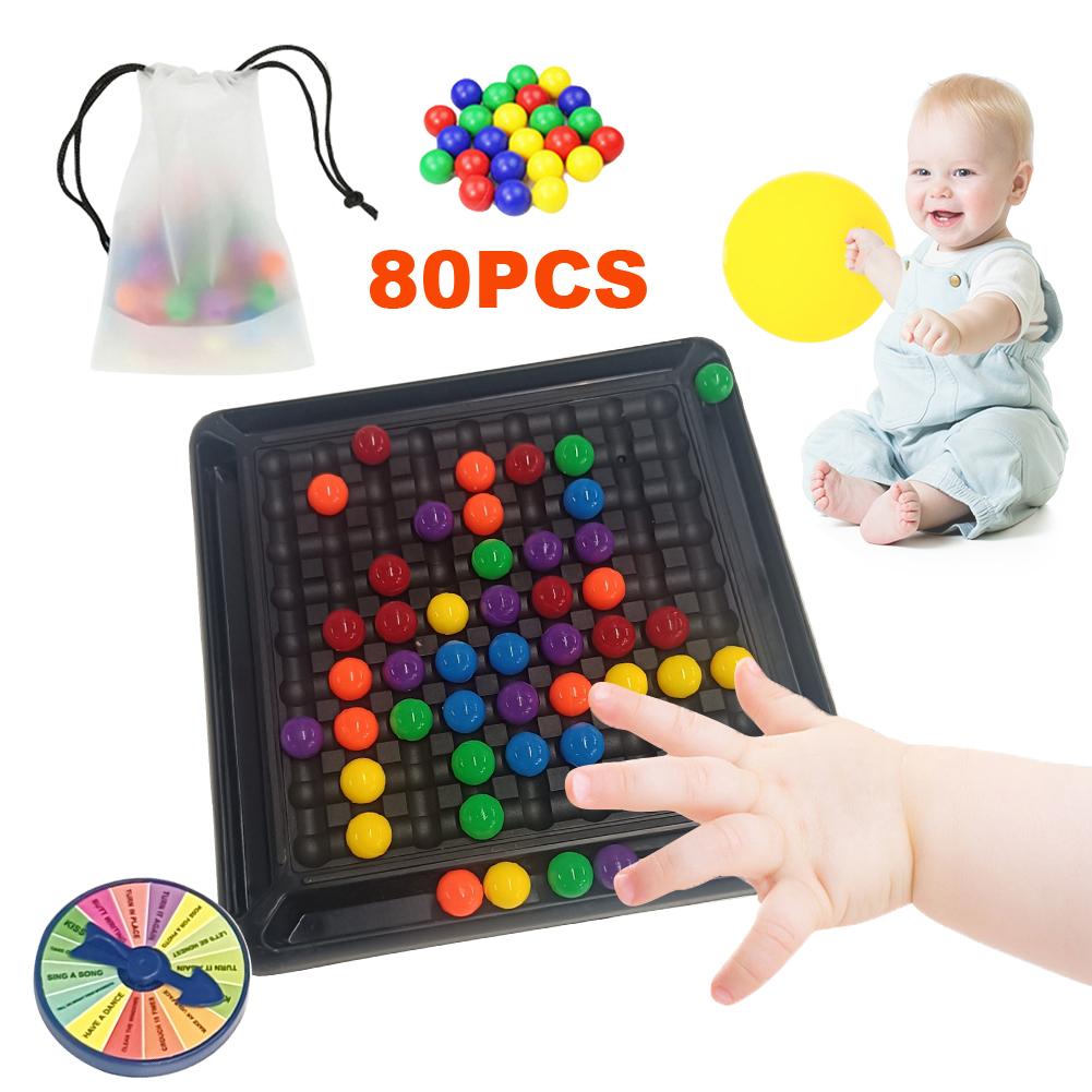 Rainbow Ball Elimination Board Game Fun Rainbow Ball Elimination Color Matching Toy Parent-child Interaction Tabletop Chess Game