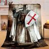 1PC Knightly Valor And Patriotism Flannel Blanket Gift, Suitable for Both Men And Women, Soft Ideal for Beds And Sofa, Birthday Or Christmas Gift