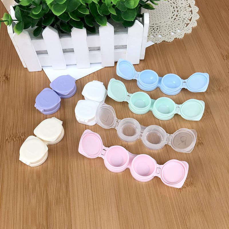 Mode Pinzette Saugnapf Mini Kontaktlinsenbehälter Set Mädchen Farbige Kontaktlinsen Box Augen Kontaktlinsenbehälter