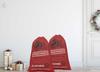 Printtoo 2 Pcs Large Santa Sacks With Drawstring Canvas Xmas Gifts Bags For Kids Christmas 27x20 Inch