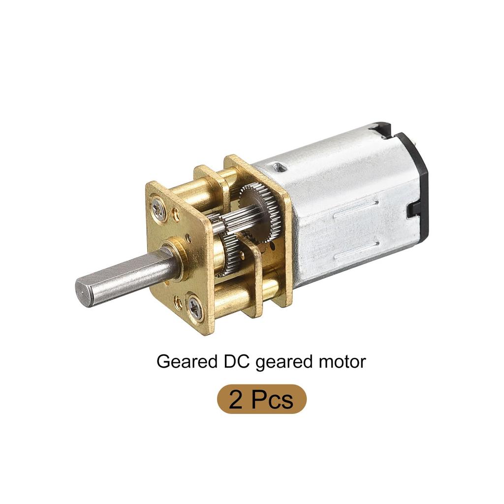 Rebower Micro Reduction Gear Motor with Full Metal Gearbox, 900RPM DC 3V, 2 Pieces for DIY RC Aircraft and Model Cars