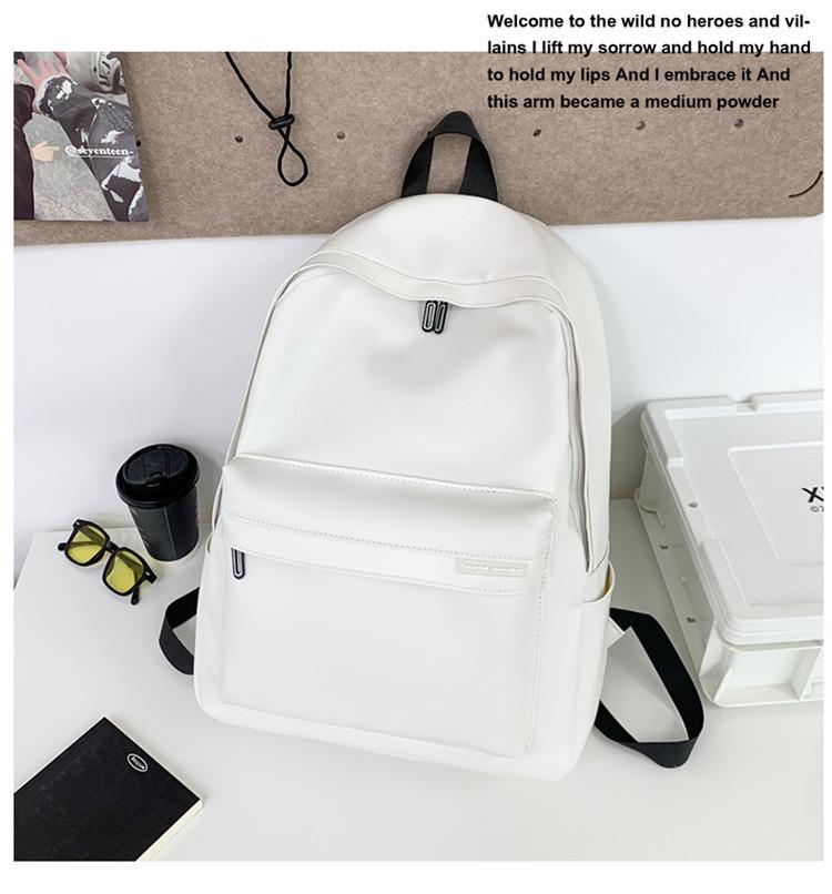 

Унісекс рюкзак у ретро стилі 2025 з м якої шкіри - Шкільна та дорожня сумка великої місткості білий