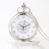 Hollow Petal Necklace Pocket Watch Black Deacon Flip Watch Couple Pendant Quartz Watch