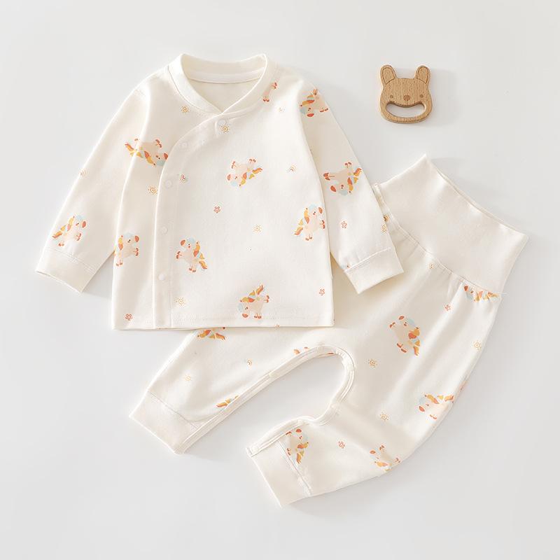 Newborn Pure Cotton Clothing Set for All-Season Wear - Boys & Girls Pajamas & Base Layer