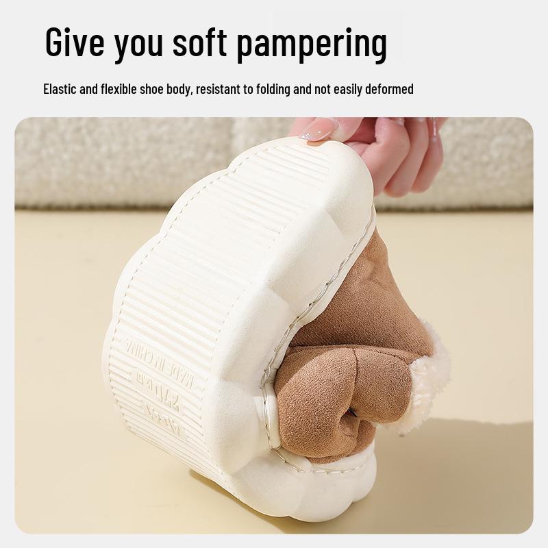 Neuer Stil Winter Baumwollpantoffeln: Samtgefüttert, Dicksohlig, Innen/Außen, Herren-/Damen-Schneestiefel