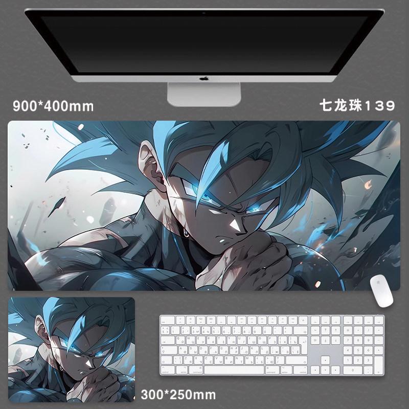 

Office Desk PadNew Dragon Ball Leather Mouse Pad Oversized Boys Animation Two-dimensional E-sports Game Computer Keyboard Pad 30x60x0.2cm