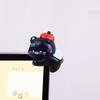 Apple Kitten Cartoon Resin Decoration For Desk Car Dashboard Tv Pc Monitor Cute Animal 3D Black Cat Doll Figurine Car Ornament