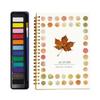 Watercolor Workbook with 12 Colors Pigment Step-by-Step Animal Flower Painting Guide Paper Coloring Book for Learning Techniques Stress Relief