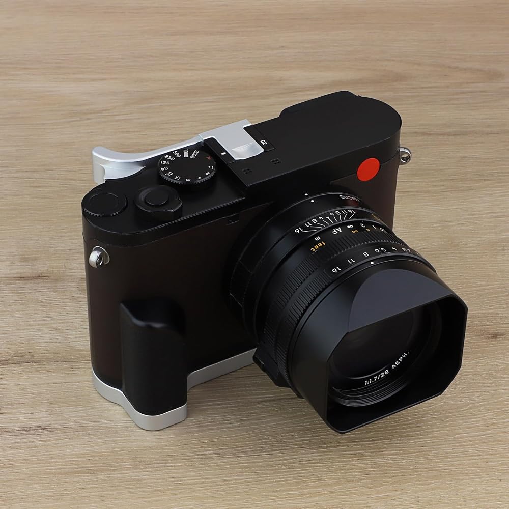 Haoge Metal Thumbs Up Hand Grip for Leica Q2 Camera THB-QS Silver Hot Shoe Thumb Rest