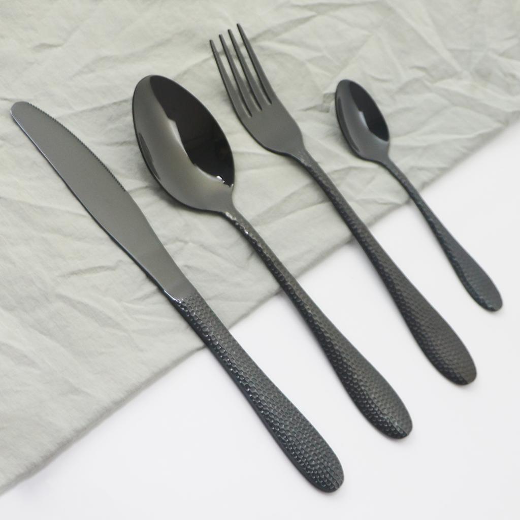 6People Gold Cutlery Set Knife Fork Tea Spoon Tableware High Quality Stainless Steel Dinnerware Home Kitchen Flatware Silverware