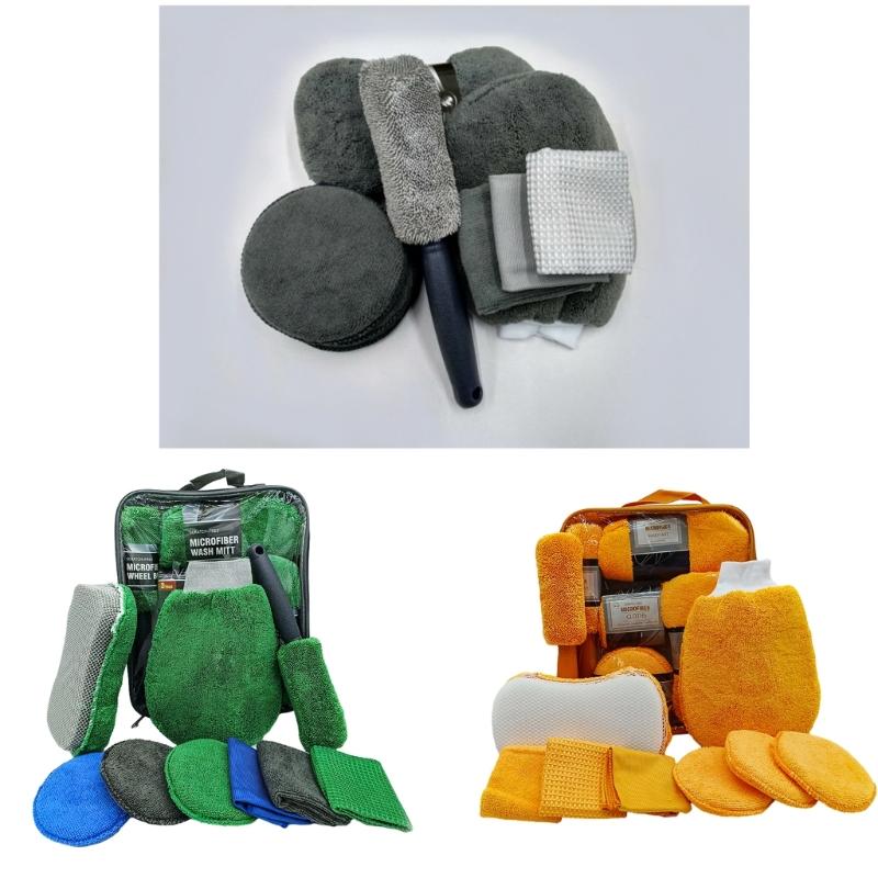 Car Wash Cleaning Tools Kit, 9Pcs Car Cleaning Kit, Microfiber Towel Auto Wash Mitt, Microfiber Towel, Car Cleaning
