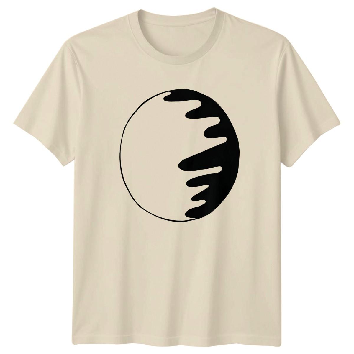 Abstract Wavy Design Minimalist Circle T-Shirt Minimalist Abstract Design S