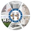 Brass 1/4 Turn Stop Valves for Kitchen Supplies 1/2Inch Inlet Outlet With 3/8Inch Adapter for Hot and Cold Water