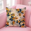 N-Niche Fresh Prints Style Art Cushion Cover Pillowcase Short Plush Invisible Zipper Room Sofa Cushion Cover