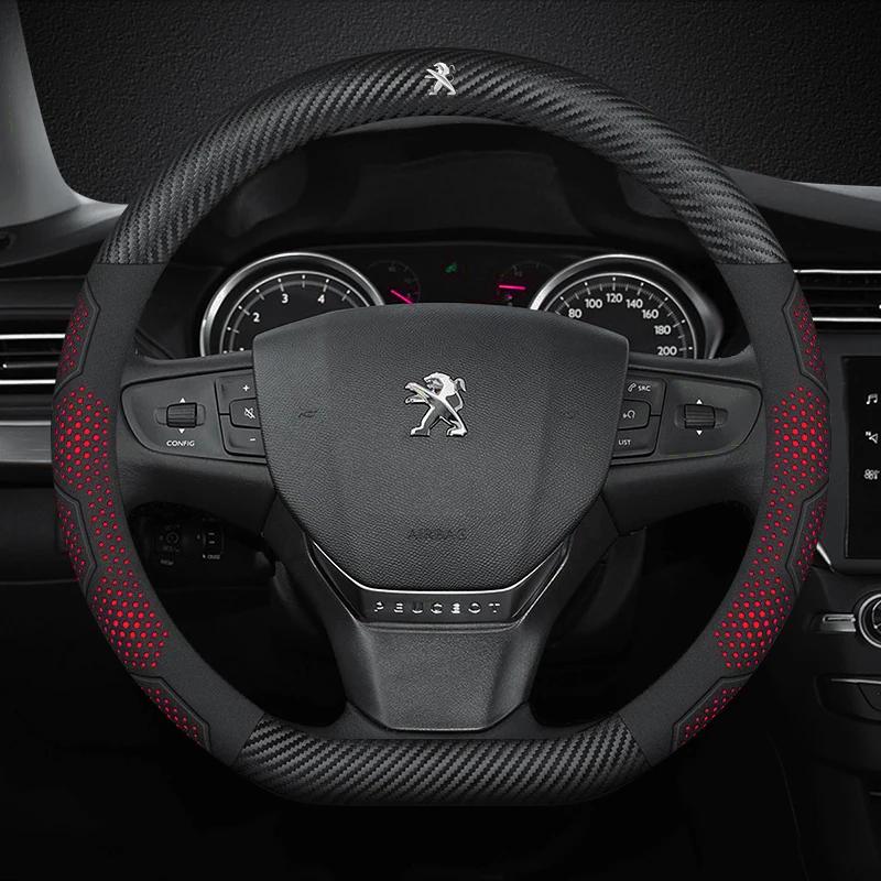 Car Steering Wheel Cover For Peugeot 106 107 108 206 207 208 301 307 308 406 407 408 508 607 2008 3008 4008 5008 GT RCZ Rifter ENH5