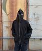 Claco Eyelet Face Full Zip Hoodie (Black)