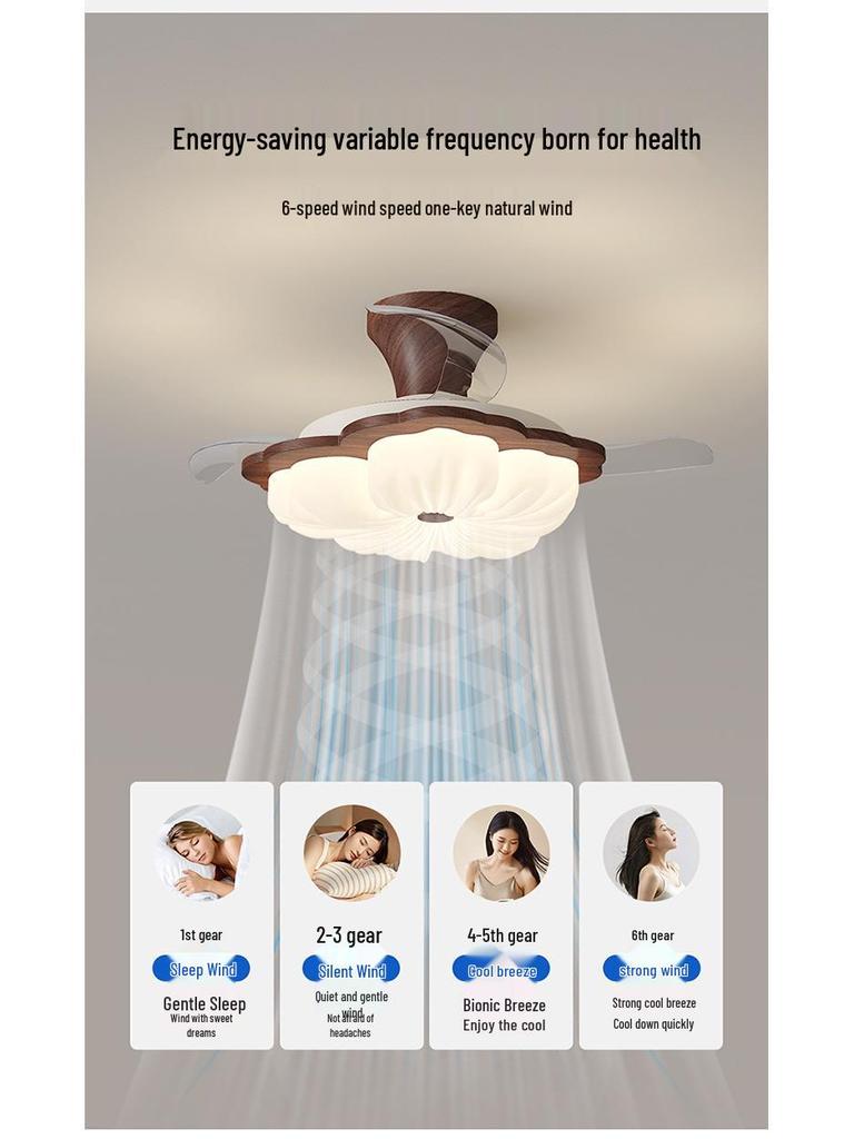 Retro French Creamy Ceiling Fan Light for Living Room, Dining Room, and Children's Bedroom