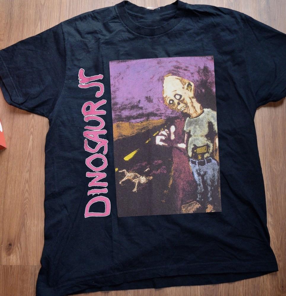 Винтажная футболка инди-группы Dinosaur Jr. Короткий рукав Черная Все размеры Унисекс S