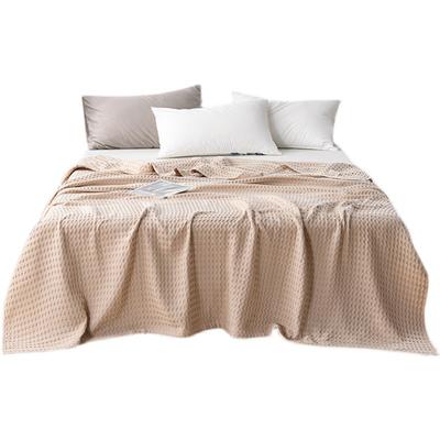 100% Baumwolle Waffelstruktur Musselin Decke | Atmungsaktive Sommer Kühldecke | Weiche Ganzjahres Überwurfdecke für Bett, Sofa & Nickerchen