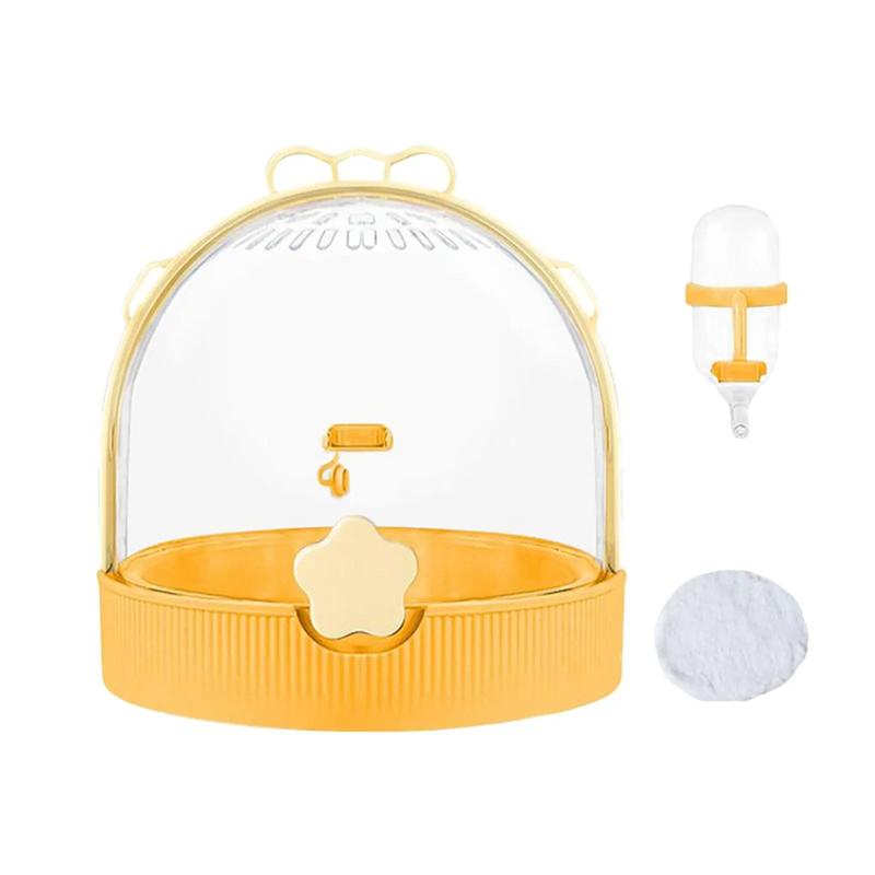 

2025 Trend Small Hamster Cage With Water Bottle Travel Cage For Dwarf Hamster Hedgehog Carrier Pet Supplies Carry Case For Gerbi