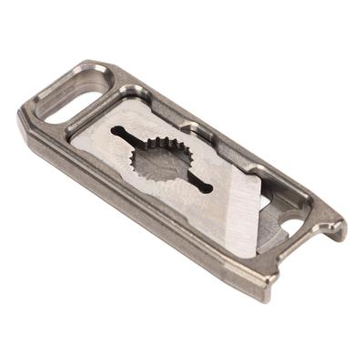 Mini Retractable Box Cutter Titanium Alloy Mini Utility Knife U Disk Shaped Pocket Knife with Keyring for Outdoor