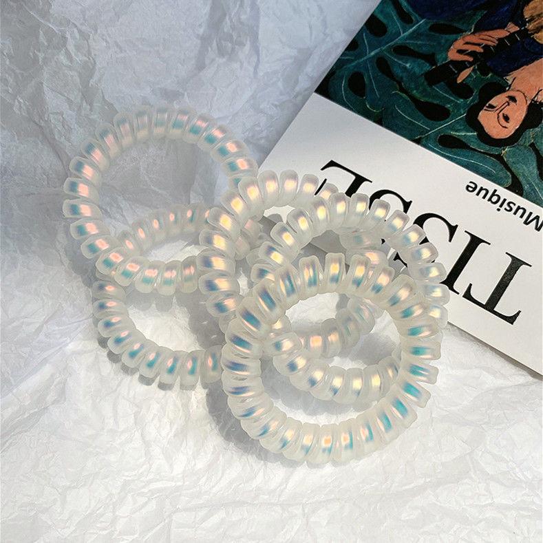Frosted Mermaid Color Phone Coil Hair Tie - Korean Style Sweet Hair Accessory