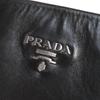 Great PRADA Knee-high boots Logo Metal Side Zip Leather black leather Women Used