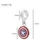 Bracciale con Charms per Figure di Film Perline Ciondolo Fai da Te Avengers Iron Man Spiderman Charms per Realizzazione Manuale Gioielli Accessori