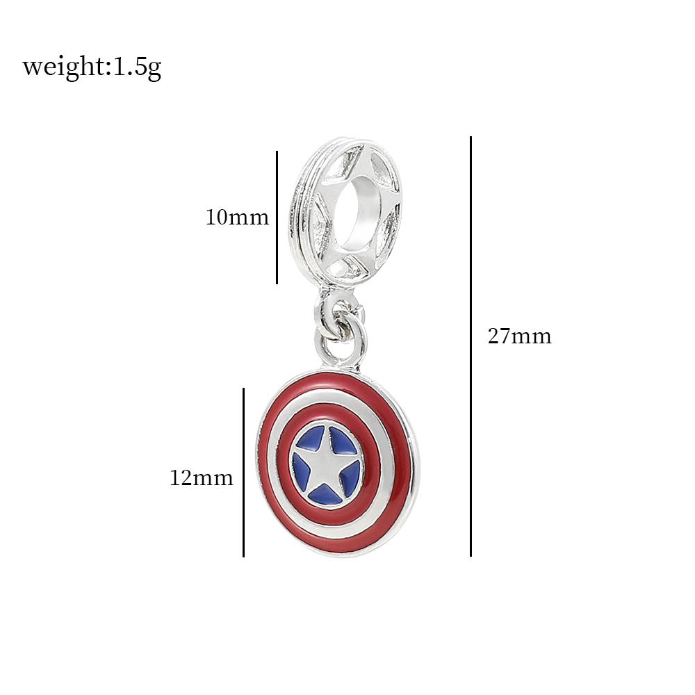 Bracciale con Charms per Figure di Film Perline Ciondolo Fai da Te Avengers Iron Man Spiderman Charms per Realizzazione Manuale Gioielli Accessori