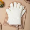 1PCS Anti-scald Thickened Silicone Gloves Heat Resistant Microwave Oven Baking Gloves BBQ Gloves Anti-slip Heat Insulation Mitts