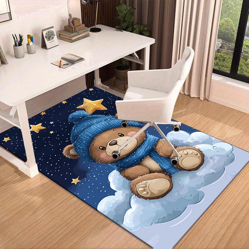 Teddy Bear Night Sky Carpet, Chair Rug,Rug for Office Bedroom living rooms, Doormat decor Fan Gift Christmas Gift