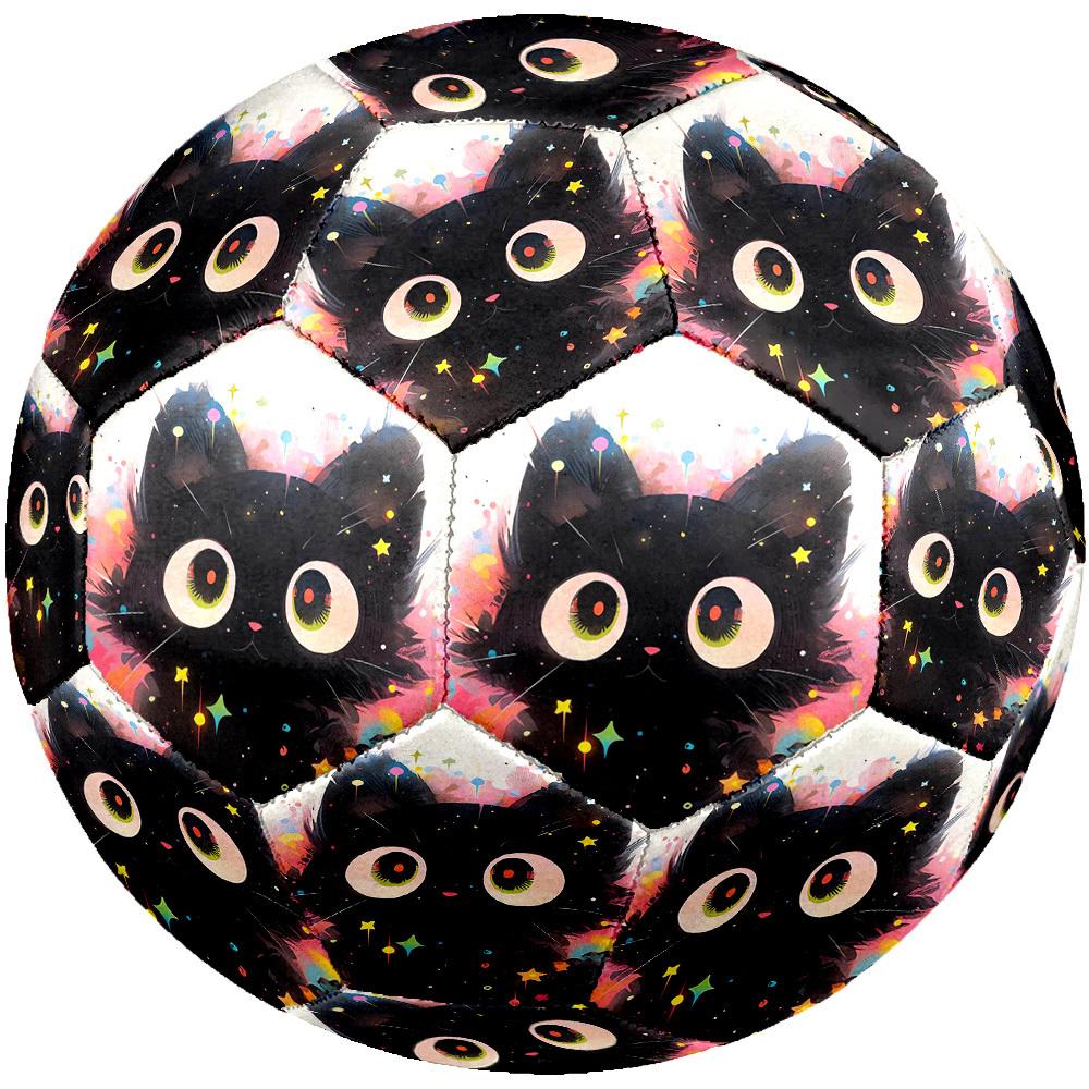 1pc Colorful Cat Dreams Theme Soccer Ball Football, Size 5, Lightweight PVC, Outdoor Training Soccer Ball,Gift J61466