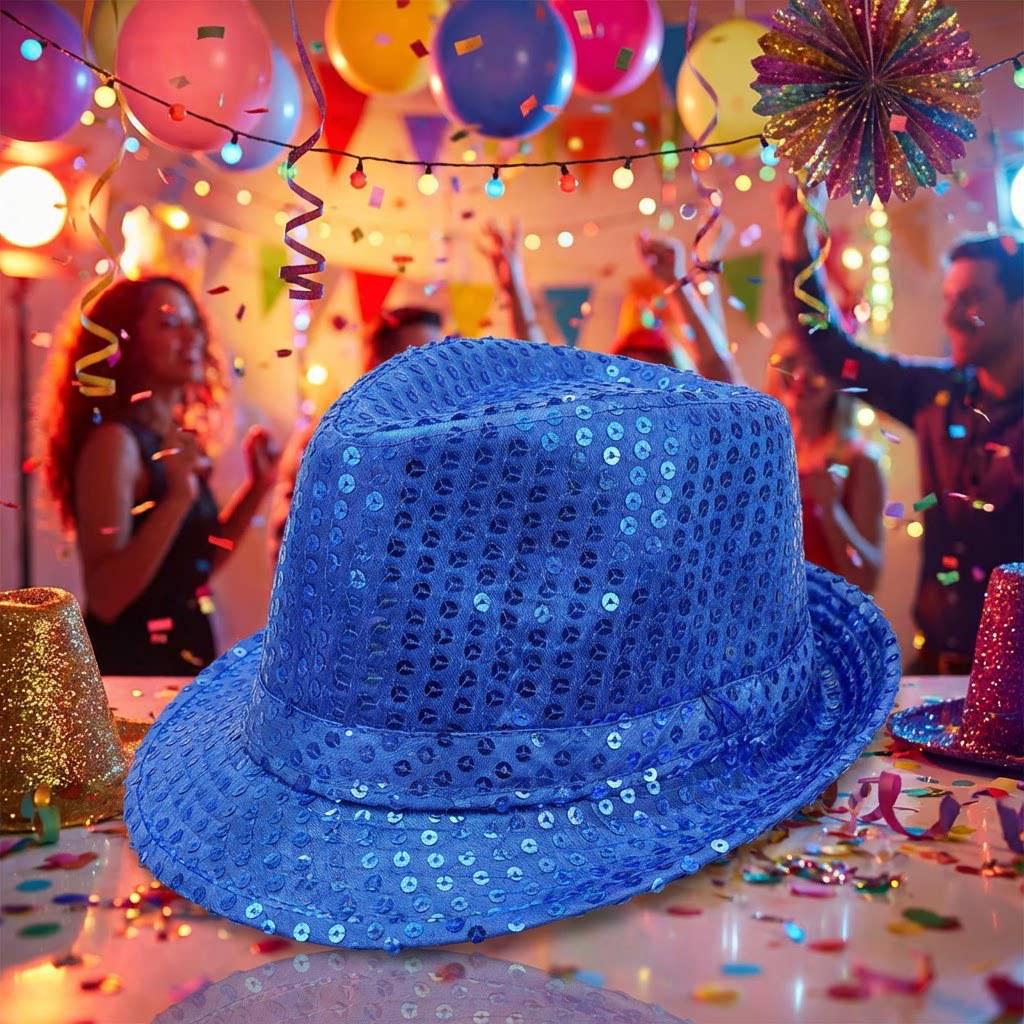 Sequined Jazz Hat for Stage and Christmas - Perfect Party Gift for Kids and Adults
