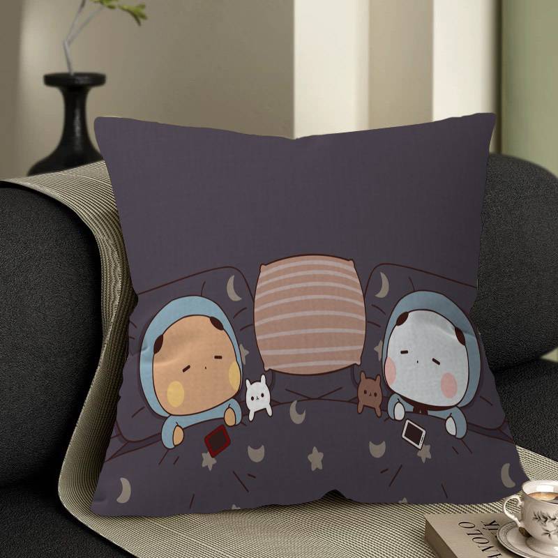 Süßer Cartoon Bubududu Panda Kissenbezug Zoll Bauernhaus Dekor Heim Überwurf Kissenbezüge für Sofadekorationen