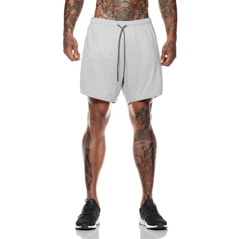 Men's Athletic Double-Layer Running Shorts - Trendy, Casual, Outdoor Fitness Wear
