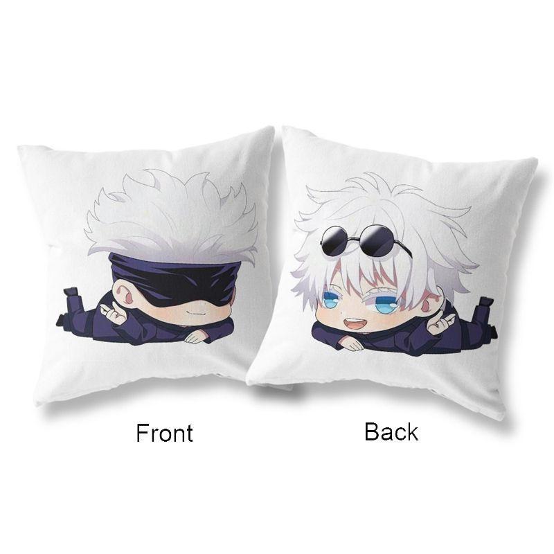 Vibrant 45x45cm Jujutsu Kaisen Cushion Cover With Double Sided Japanese Anime Design For Home Decor