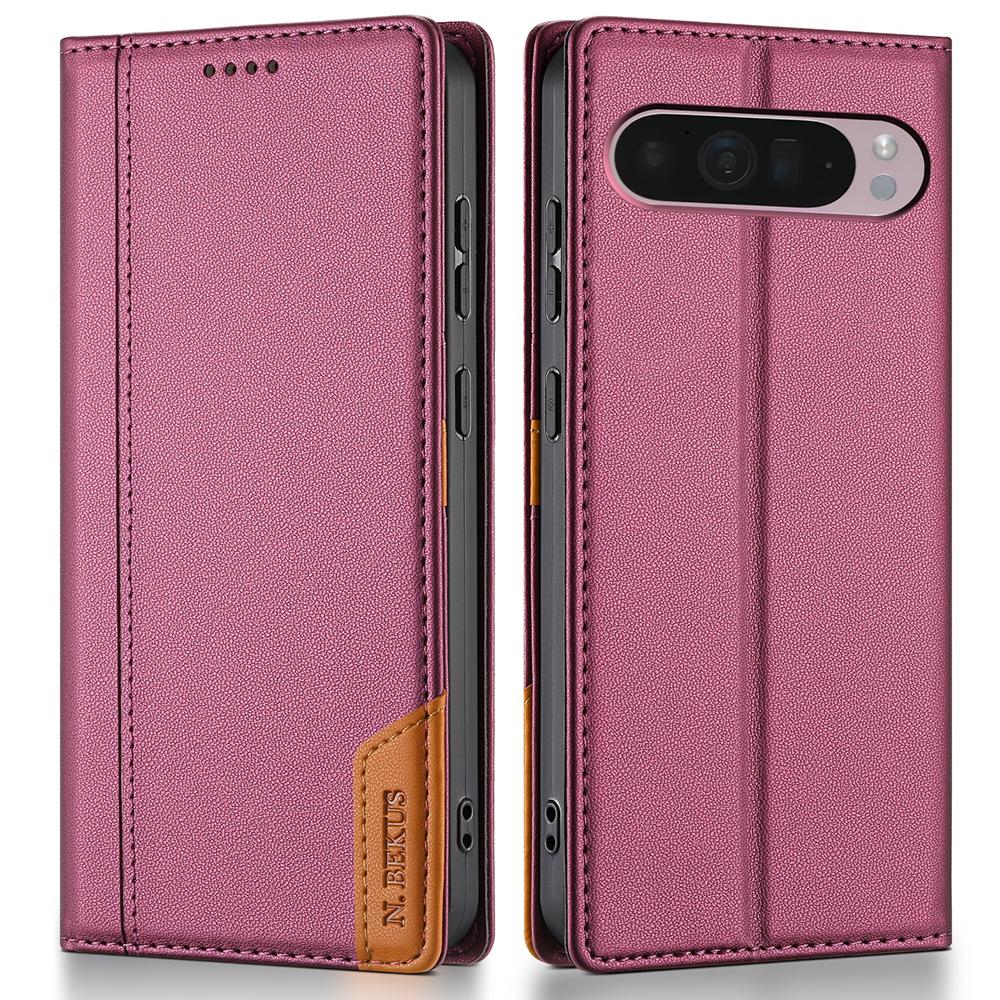 N.BEKUS P3 Чехол-бумажник с RFID-блокировкой и подставкой из ПУ-кожи для Google Pixel 10 Pro XL/9 Pro XL D