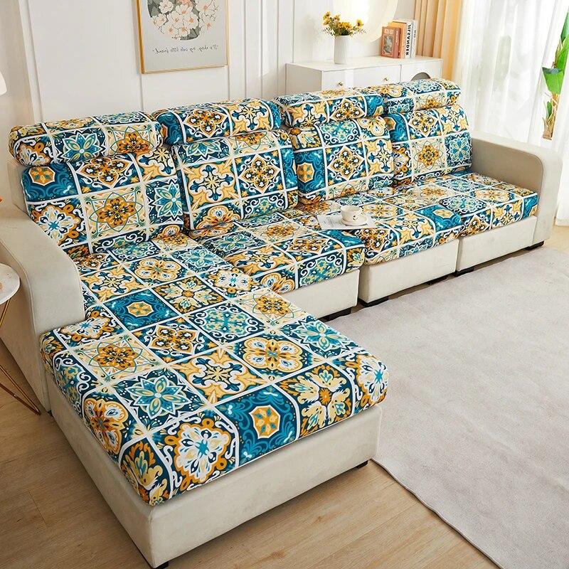 

Чехол на подушку сиденья с принтом, чехол на стул, эластичный чехол для дивана для гостиной, съемный моющийся чехол, регулируемый чехол для дивана