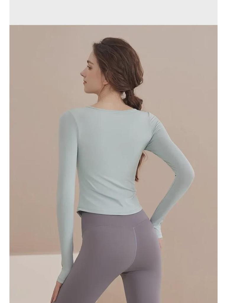 Youyou Women's Quick-Dry Yoga & Pilates Long Sleeve Tops - 2025 Collection
