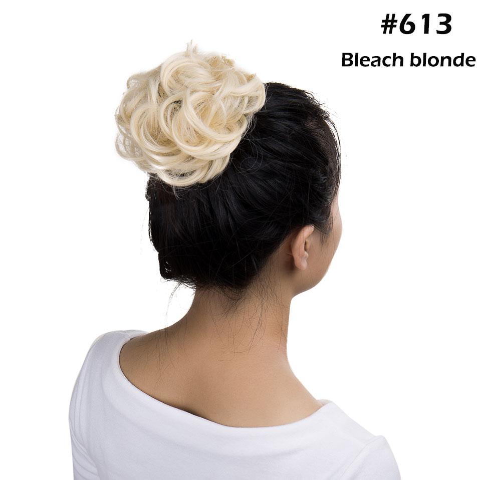 S-noilite Synthetic Elastic Band With Hair Curly Chignon Hair Women Drawstring Ponytail Hairpieces Black Brown Blonde Hairpiece