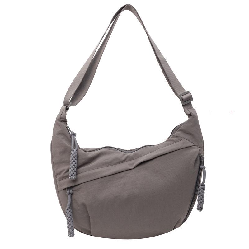 Women's Versatile Retro Nylon Crossbody Bag - Large Capacity Single Shoulder Dumpling Style