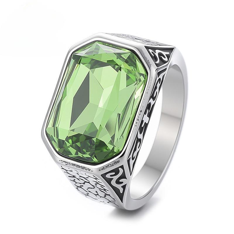 Creative Business Personality Men s Gem Ring Viking Street Ring Trend Jewelry 2026 No. 7